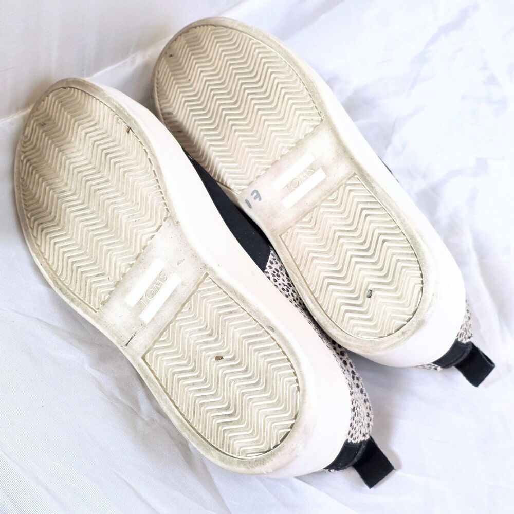 TOMS Amber Black Suede & Mini Cheetah Slip-On Platform Sneakers - Women's 7.5 - Picture 8 of 8